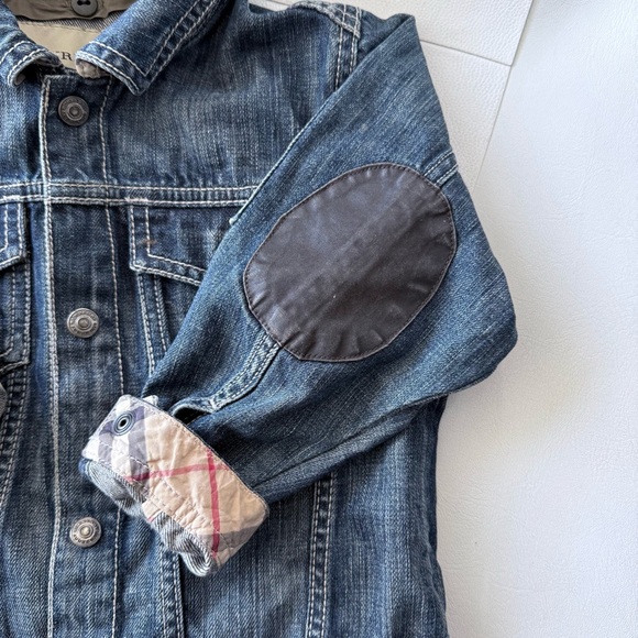 Baby kid vest jacket denim jean 4T Burberry removable hood blue - Picture 2 of 5